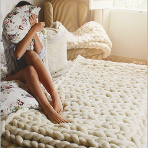 Naturale Sensazione di Morbidezza Super Chunky Gigante Filato di <span class=keywords><strong>Lana</strong></span> Merino Top Braccio di Lavoro A Maglia Filato Stoppino - Product Image 5