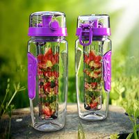 Vente chaude 32oz 900ml sans BPA infuseur de fruits jus Shaker sport citron bouteille d'eau infuseur de fruits bouteille d'eau