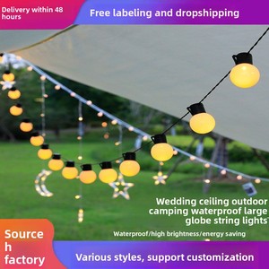 Ngoài trời không thấm nước IP65 đánh giá dẫn chuỗi đèn năng lượng mặt trời G50 bóng đèn chuỗi cho cắm trại tán bầu không khí - Product Image 2