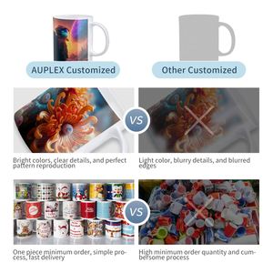 Mug en céramique de qualité supérieure 3A 11 oz 330 ml, écologique, en acier inoxydable, personnalisable, impression sérigraphique, super blanc, vintage - Product Image 5