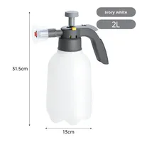 Pulvérisateur à pression Horyard blanc 2L en PE/PP, robuste, durable, écologique, alimenté par l'eau, avec buse à mousse pour l'arrosage du jardin