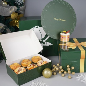 Caja para Pastel Navideño con Ventana, Diseño Personalizado, Caja para Brownies de Panadería Navideña, Cajas para Pan - Product Image 3