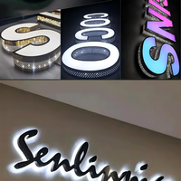Lettres Halo en acier inoxydable personnalisées, rétroéclairées par LED, enseigne 3D pour bijouterie, boutique de luxe, publicité, maison