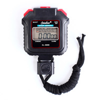 Stopwatch Genggam Digital Tahan Air LCD untuk Olahraga 0.001S Kronograf Penghitung Waktu Mundur Pelatih Lari Renang Latihan