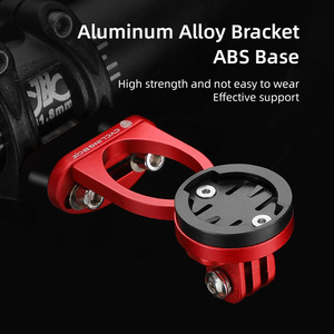 Yueli Cyclingbox <b>Bicycle</b> Computer Mount Aluminum Alloy Handlebar Bracket Lightweight Black Red Titanium - Product Image 4