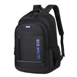 XiuXian XiLe <b>Backpack</b> Large Capacity Lightweight Laptop Bag For <b>Men</b> Business Travel School Use <b>Black</b> Spring 2024 - Product Image 1