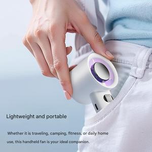 พัดลมมือถือพับได้แบบไร้แปรงถ่าน รุ่น Mini 100-Speed USB ปี 2025 หน้าจอแสดงผล น้ำหนักเบา พกพาสะดวก 100 ระดับความเร็ว ไฟหลากสี สำหรับใช้ในบ้าน - Product Image 5