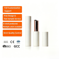 Étui à rouge à lèvres vide à fermeture magnétique 11,1 mm, vente en gros, blanc mat, or rose, logo personnalisé, fabricant de tubes de baume à lèvres DIY