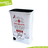 Werbeaktion: Tragbarer ovaler Display-Tisch, Messestand, Pop-up Aluminium Faltbarer Stoff-Promotionstisch