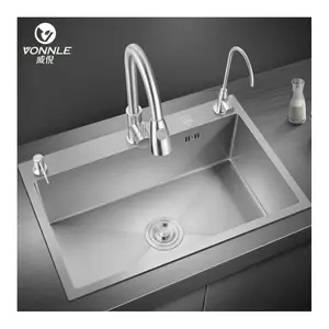 Simple design direct sales stainless steel single bowl kitchen sink modern kitchen smart sink