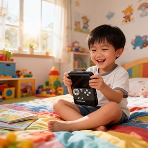 Console di <span class=keywords><strong>Gioco</strong></span> Portatile con Schermo a Colori Giocattolo Retrò Nostalgico per Bambini 500 Giochi Integrati Sistema Operativo Linux Batteria 1050mAh Regalo - Product Image 6