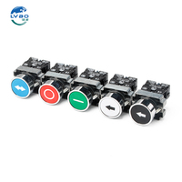 Interruptor de botón pulsador momentáneo LVBO Factory XB2 LA38 IP53 impermeable con reinicio automático y luz de posición, botones de arranque