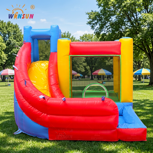 WINSUN Nuevo Diseño Tobogán Acuático Inflable Pequeño para Niños, Casa de Brinco con Tobogán Acuático - Product Image 1