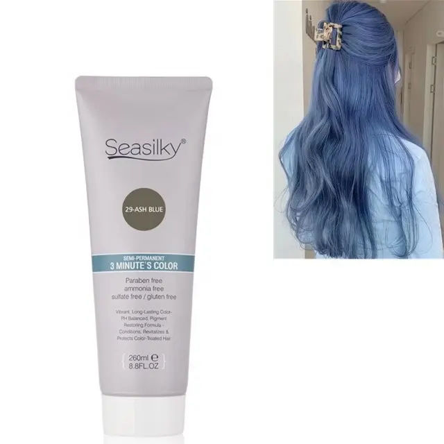 Wholesale Good Quality Fashion Ash Blue Color Semi-Permanent Hair Dye Efficient Hair Color Conditioner