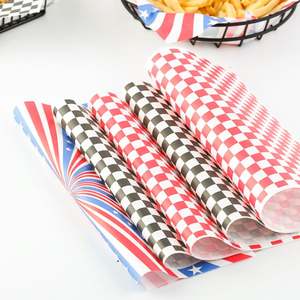 Sandwich <b>Wrapping</b> <b>Paper</b> <b>Food</b> Basket Liners Classic Checkered Grease-Resistant Deli Squares for <b>Wrapping</b> Bread and Sandwiches - Product Image 1