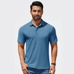 Customizable Men's for Polo <b>T</b>-<b>Shirts</b> with Breathable Sublimation Short Sleeves for Polo <b>Collar</b> Anti-Wrinkle Feature OEM ODM - Product Image 1