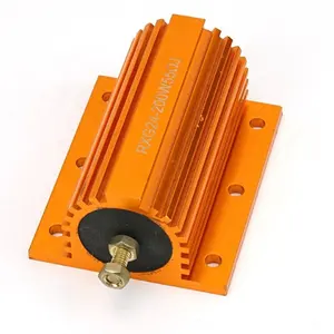 Rx24 gold aluminum shell high power resistor 200w 5 ohm 9 ohm 12 ohm resistor