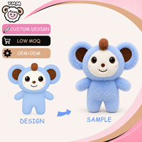OEM/ODM Peluche personnalisée, ours bleu à visage blanc, peluche animale, poupée en peluche, figurine en peluche douce pour enfants, cadeau