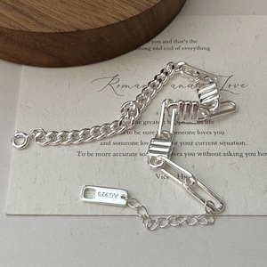 S925 Sterling Silver Retro Bracelet Style Coréen Simple Retro Fine String Bijoux avec Niche Design Knot - Product Image 4