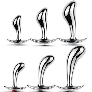 <span class=keywords><strong>Sex</strong></span> Toys unisexe silicone métal série SM métal portable orteil pouce Plug Anal ancre croissant de lune conception du fabricant - Product Image 1