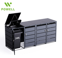 Source Usine Anthracite Poubelle Boîte De Rangement 4 Portes Wheelie Bin Design Produit Type Poubelles Chine Breveté