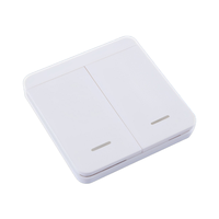 Interrupteur d'éclairage électrique intelligent KaiYi à double télécommande, alimenté par piles, 10A 220V, portée de contrôle 100m, avec autocollant aléatoire