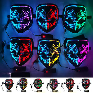 หน้ากากโจ๊กเกอร์แบบกำหนดเองพร้อมไฟ LED EL แสงเย็น พิมพ์บน PVC ผ้าไหม EVA สำหรับคอสเพลย์ ปาร์ตี้สยองขวัญ คริสต์มาส ฮาโลวีน งานพรอม และของตกแต่ง - Product Image 6