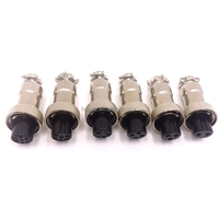 Conector hembra M12 Aviación recta GX12 Enchufe de tipo estándar de 7 pines para conectores circulares
