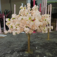 JCF118 pohon bunga sakura buatan, dekorasi pernikahan pohon bunga sakura Jepang palsu putih merah muda