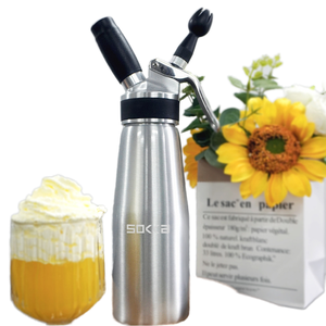 Mezclador de crema de aluminio <span class=keywords><strong>Sokka</strong></span> de 500ml, botella de sifón, pistola de crema espumante, artefacto para batir, Material de Metal duradero - Product Image 1