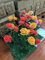 Support de fleurs en plastique LED pour décoration de jardin, parc, intérieur/extérieur, lumière blanche chaude alimentée par courant alternatif IP65 pour la Saint-Valentin