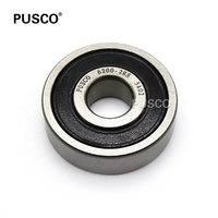 Roulement à billes à gorge profonde PUSCO EMQ Quality 6200 2RS 10x30x9mm, ABEC-3 P6 GCr15 Acier chromé Z3V3, roulement de pompe à alésage de 10mm