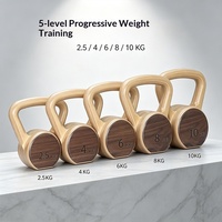 Kettlebells et haltères en bois pour la maison, équipement universel de gym pour le remodelage dynamique et les squats, vente en gros