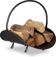Support à bois de chauffage réglable pour support en bois intérieur et extérieur pour le stockage des bûches de cheminée-Accessoire haut de gamme
