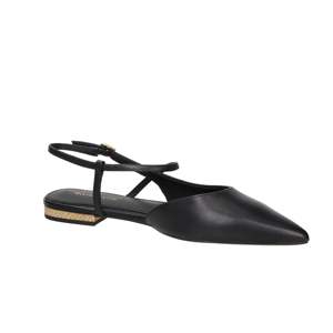 Tamaris Donna Slingback <b>Flat</b> Black 38 1 Cm Heel <b>Pointed</b> <b>Toe</b> - Product Image 2