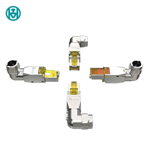 <span class=keywords><strong>Cat</strong></span> <span class=keywords><strong>6A</strong></span> <span class=keywords><strong>cat</strong></span> 7 <span class=keywords><strong>Cat</strong></span> 8 90 ° Angled <span class=keywords><strong>Keystone</strong></span> Jack nữ để nam kim loại Ethernet cắm đầu RJ45 nối cho sử dụng công nghiệp - Product Image 2