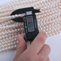 Perles rondes d'eau douce blanches de 6 à 7mm en gros de forme naturelle en vrac pour la fabrication de bijoux
