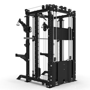 POWERMAN Máquina de Entrenamiento Funcional Comercial, Máquina Smith 1:1 y 2:1, Polea Superior, <span class=keywords><strong>Remo</strong></span> Bajo, Crossover de Cables Todo en Uno para Gimnasio en Casa - Product Image 2