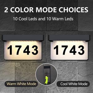 Lámpara Solar LED de Pared para Exteriores IP65, Iluminación Nocturna para Direcciones de Casa, Aplicación en Jardín, Placas con Números de Casa para Jardín, DC - Product Image 4