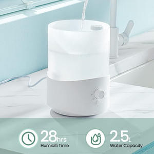 Diffuseur d'arômes et humidificateur ultrasonique électrique 4L à remplissage par le haut, en plastique, pour chambre de bébé et usage domestique - Product Image 2