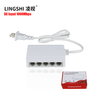 Conmutador <span class=keywords><strong>de</strong></span> red <span class=keywords><strong>de</strong></span> 5 puertos 1000Mbps, conmutador inteligente Ethernet Gigabit Rj45 Hub, divisor <span class=keywords><strong>de</strong></span> <span class=keywords><strong>Internet</strong></span> - Product Image 1