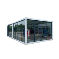 Ufficio Prefabbricato Moderno a Un Piano, Negozio Modulare Portatile in Container, Chiosco Commerciale con Vetrine