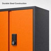 Gabinete de Almacenamiento Industrial de Acero con Cerradura Electrónica de Contraseña, Recubrimiento en Polvo Resistente para Uso en Talleres y Garajes