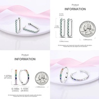 Boucles d'oreilles créoles en argent sterling 925 MULA originales, zircon, pierre naturelle, or rose, pour femmes, assorties à un mariage, cadeau pour femme, petite amie