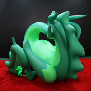 Rồng khổng lồ bơm hơi PVC màu xanh lá cây trang trí quảng cáo với đồ chơi hoạt hình SPH - Product Image 2