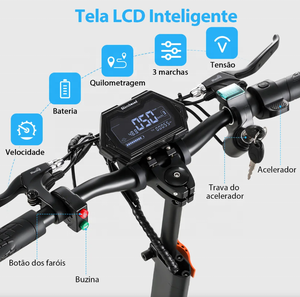 <span class=keywords><strong>Trottinette</strong></span> <span class=keywords><strong>électrique</strong></span> intelligente <span class=keywords><strong>pour</strong></span> adultes avec siège, unisexe, 11 pouces, autonomie <span class=keywords><strong>de</strong></span> 60 km, batterie amovible, absorption des chocs avant et arrière, entrepôt Brésil - Product Image 5