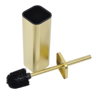 Ensemble de brosse de toilette carrée en acier inoxydable, tête de brosse hygiénique autobloquante, outil de nettoyage de salle de bain moderne pour la maison et l'hôtel