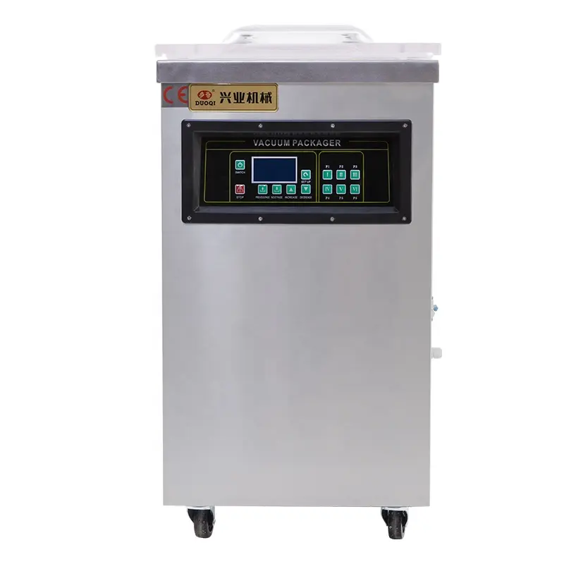 DUOQI DQVC-400 Digital PLC Screen with the memory saving function meat fish fruit vacuum sealer and Language customized