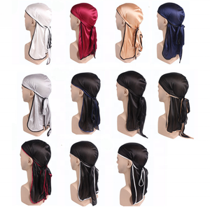 Low MOQ Men Women Hair Accessories Wholesale <strong>Silk</strong> <strong>Durag</strong> With Customized logo - Product Image 5