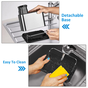 Stainless Steel <b>Kitchen</b> Sink Organizer Sink <b>Caddy</b> <b>Kitchen</b> Soap Dispenser <b>Caddy</b> - Product Image 3